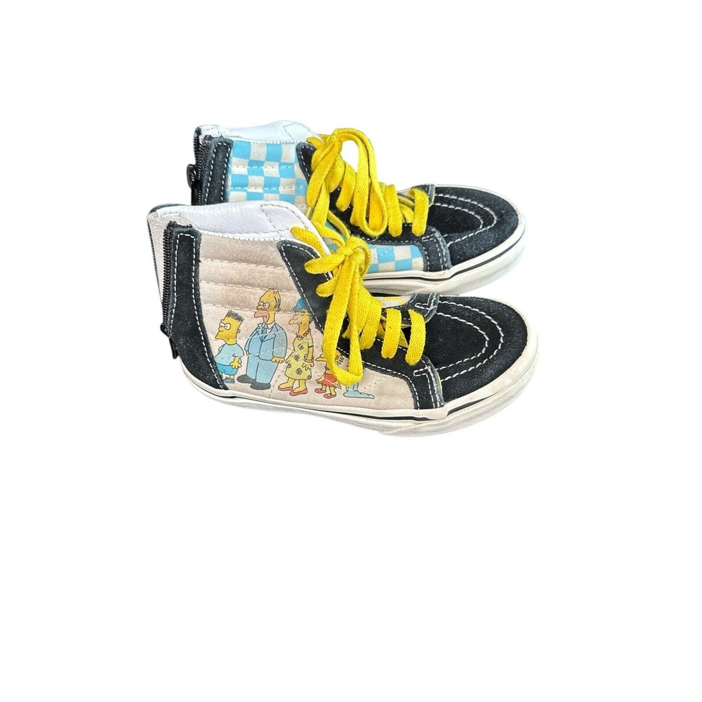 Vans Kids Simpson Family Portrait Skateboard Sk8-Hi Shoes High Top Youth Size 11